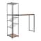 Flash Furniture Jura Metal Bar and Wine Table w/2 Slanted Shelves for Bottle Storage and Hanging Glass, Black Frame NAN-F-HY-B23102-BLKBRN-GG - alternate 7